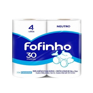 PAPEL HIG FOFINHO FOLHA SIMPLES 30M 4R