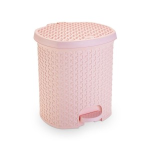 CESTO LIXO RATTAN PEDAL 6L ROSA