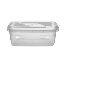 CAIXA RETANGULAR TRANSPARENTE COM TRAVA INPLAST 1,5L