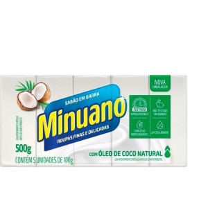 SABÃO EM PEDRA MINUANO COCO 5UN 500G