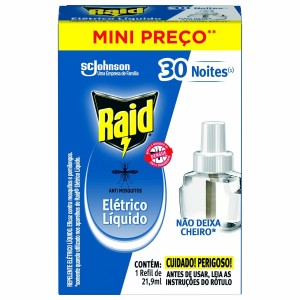 REFIL REPELENTE ELETRICO LIQUIDO RAID 30N 21,9ML