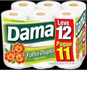 PAPEL HIG DAMA FS 8R 30M